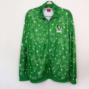 L.F.C. Mens Liverpool Football Club Retro 1989 Goalkeeper Track Jacket  XL Green